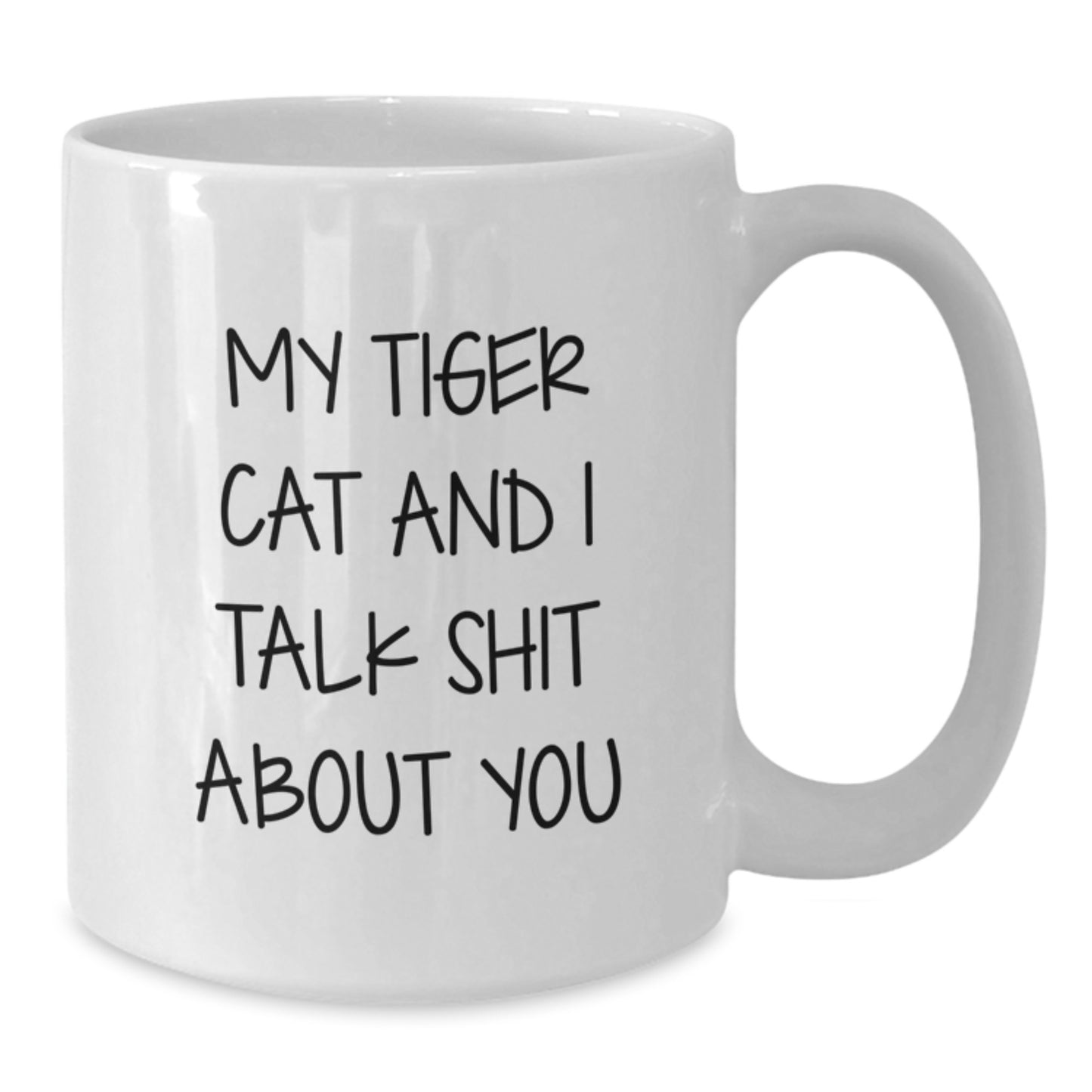 Birthday Gift Tiger Cat White Coffee Mug Present for Her - Additional