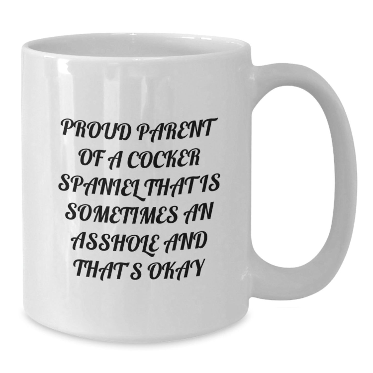 Funny Cocker Spaniel Dog Graduation Unique Gifts for Cocker Spaniel Dog Lovers from Friends and Family - Proud Parent White Coffee Mug - Additional
