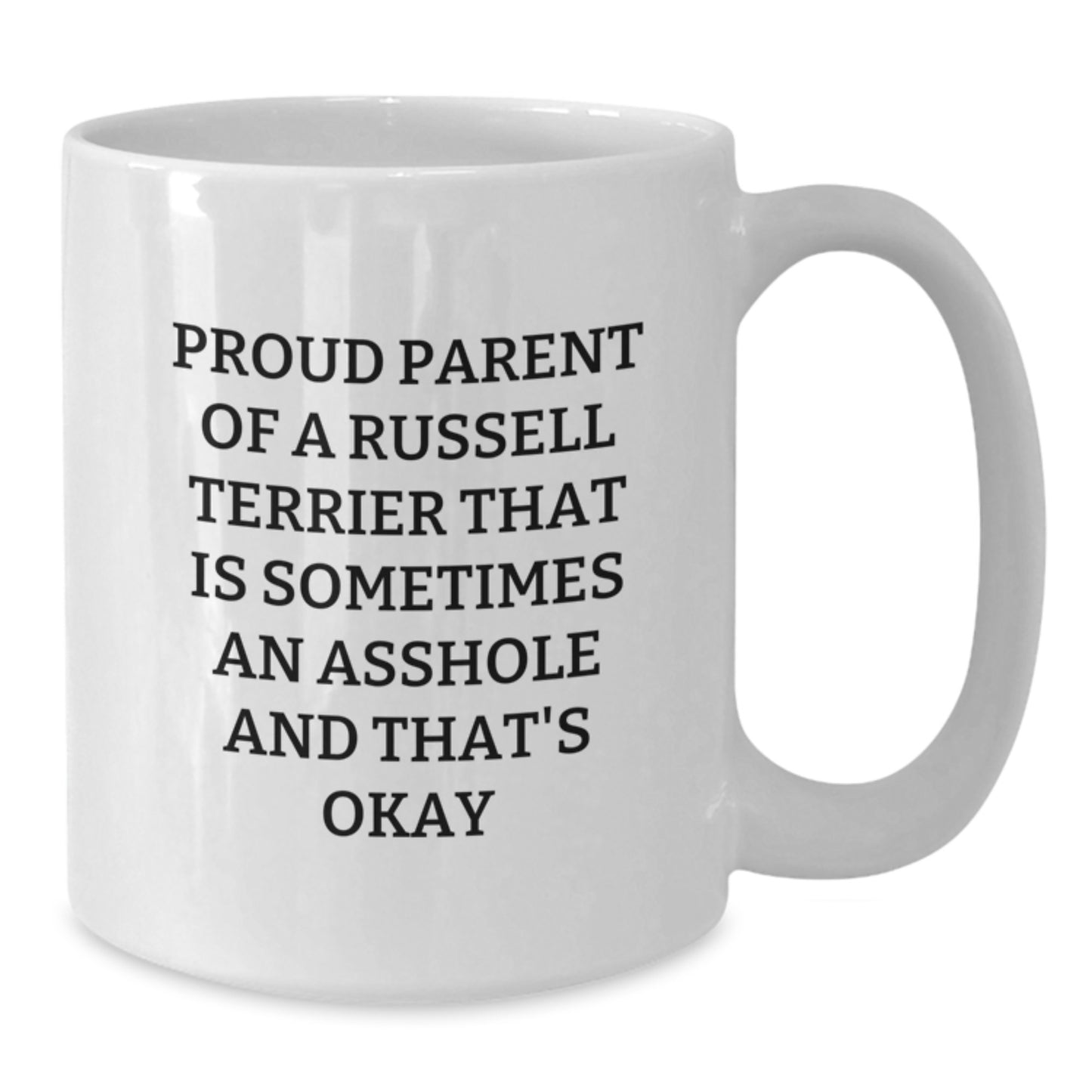 Funny Russell Terrier Dog Gifts for Dad - Proud Parent Mugs for Father's Day - Additional