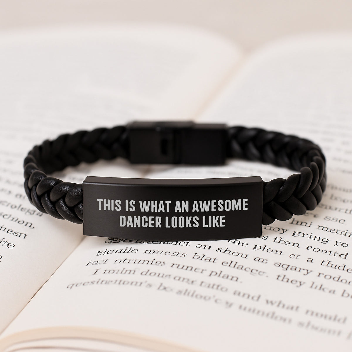 Funny Dancer Gifts for Him, Dancer Interlaced Leather Bracelet with Stainless Steel and PU Leather - Valentine's Unique Gifts from Men to Dancers - Image 3