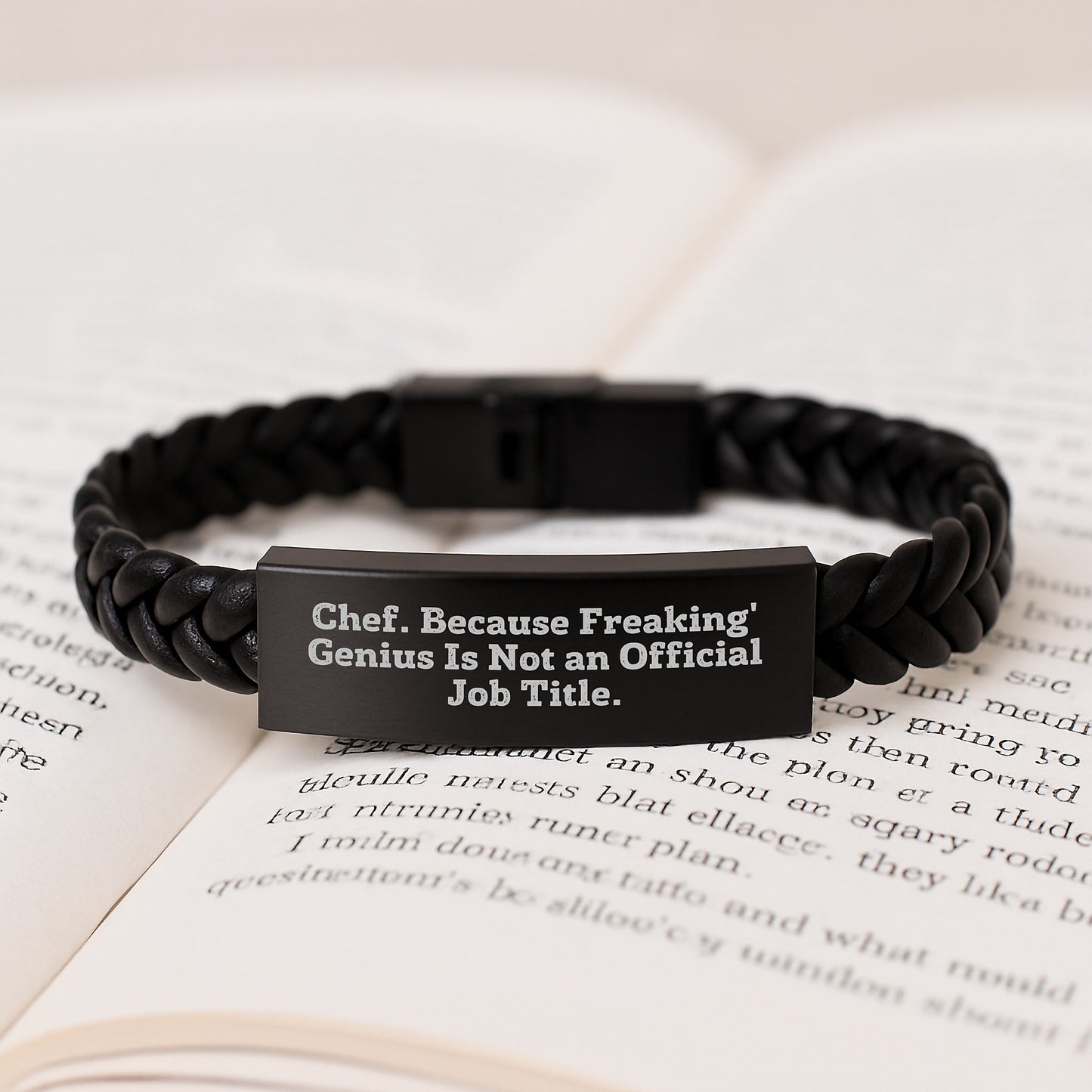 Chef Keepsake Interlaced Leather Bracelet for Him Premium Birthday Gift - Image 3