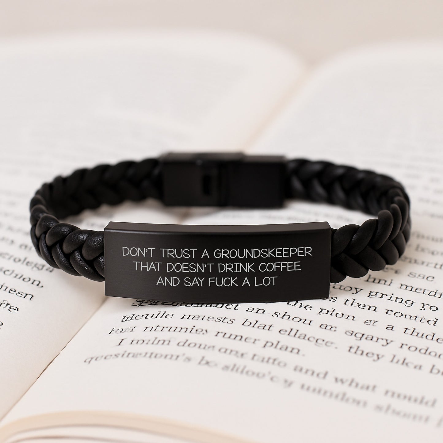 Funny groundskeeper Gifts from Friends, Men, and Family - Unique Interlaced Leather Bracelet for groundskeeper, Men, and Women on Graduation and Special Occasions - Image 3