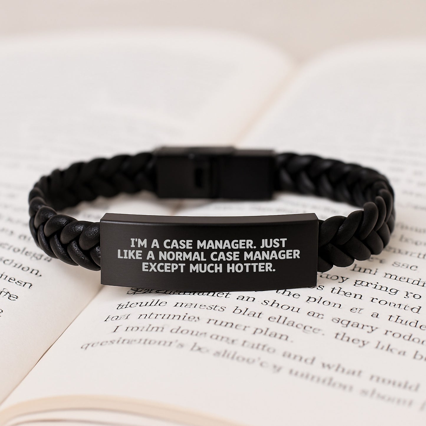 Birthday Gift Case Manager Keepsake Interlaced Leather Bracelet for Her - Image 3