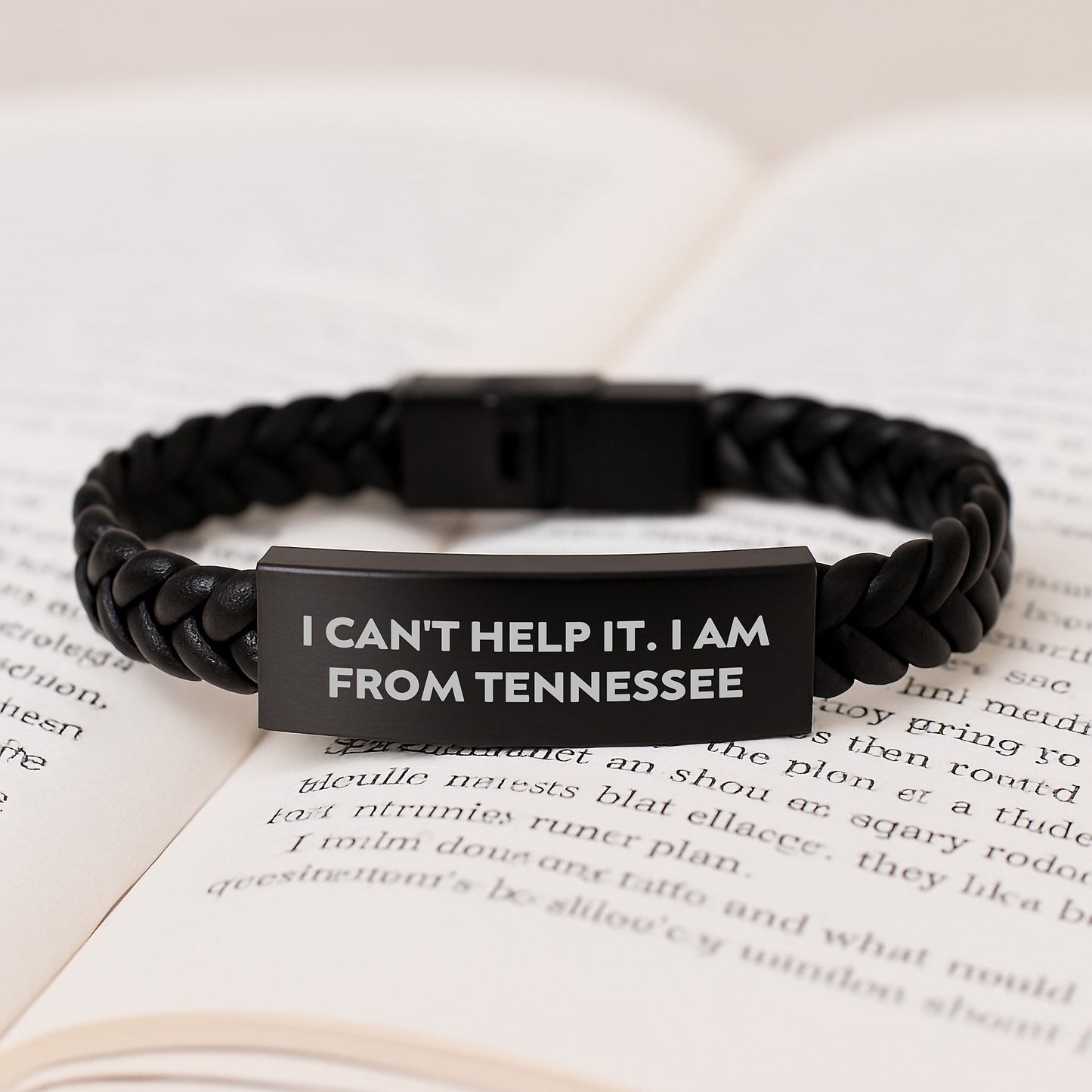 Funny Tennessee Quotes Gift for Men from Friends Interlaced Leather Bracelet Birthday Unique Gifts from Tennessee - Image 3