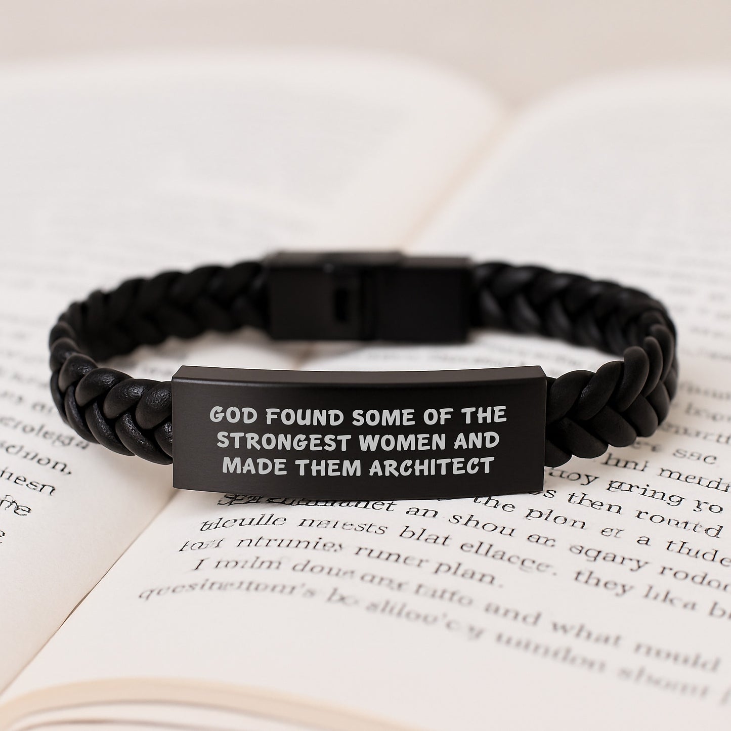 Architect Inspirational Quote Funny Birthday Unique Gifts from Friends to Women, Interlaced Leather Bracelet for Architect, Men, Women, Coworkers, Family - Image 3