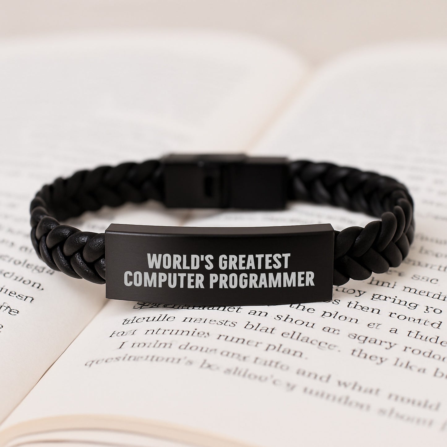 World's Greatest Computer Programmer Interlaced Leather Bracelet Gifts from Family, Friends, or Coworkers for Mother's Day Unique Gifts - Image 3