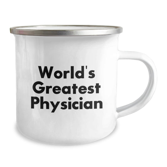 Funny Gifts from Mom to World's Greatest Physician Camping Mug - Image 2