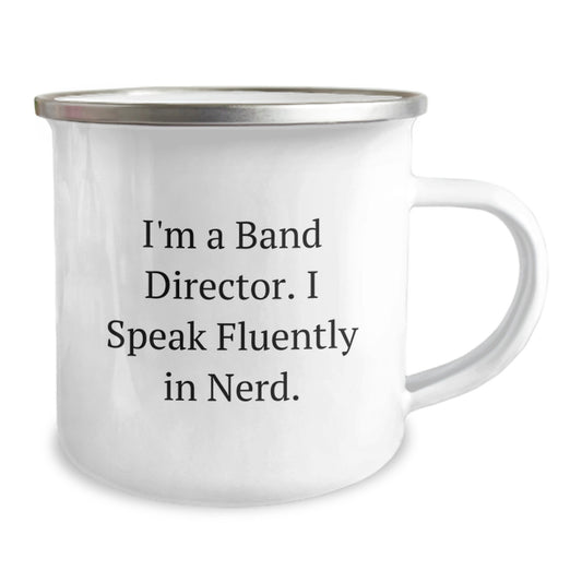 Funny Gifts from Friends for Band Directors - 'I Speak Fluently In genius' Camping Mug, Birthday Unique Gifts, Customized Men's Stainless Steel - Image 2