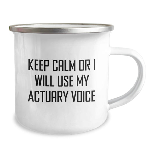 Actuary Keepsake Camping Mug for Him Birthday Gift With Enamel Finish - Image 2
