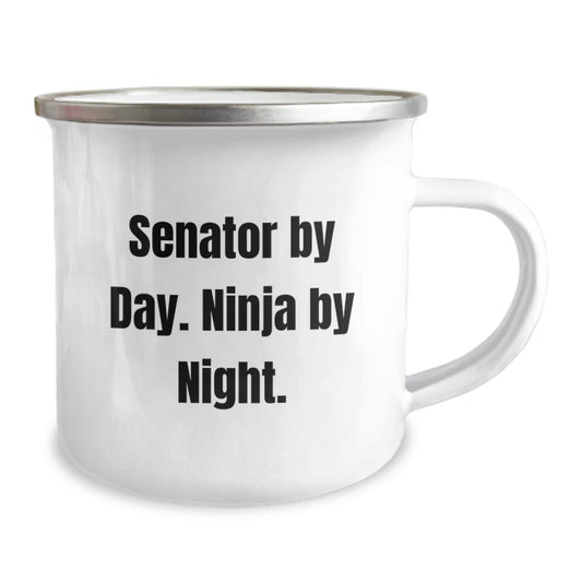 Senator Gifts for Men - Funny Senator By Day Ninja By Night Camping Mug, Graduation Unique Gifts for Senator Friends, Senator Family Members, Senator Coworkers - Image 2