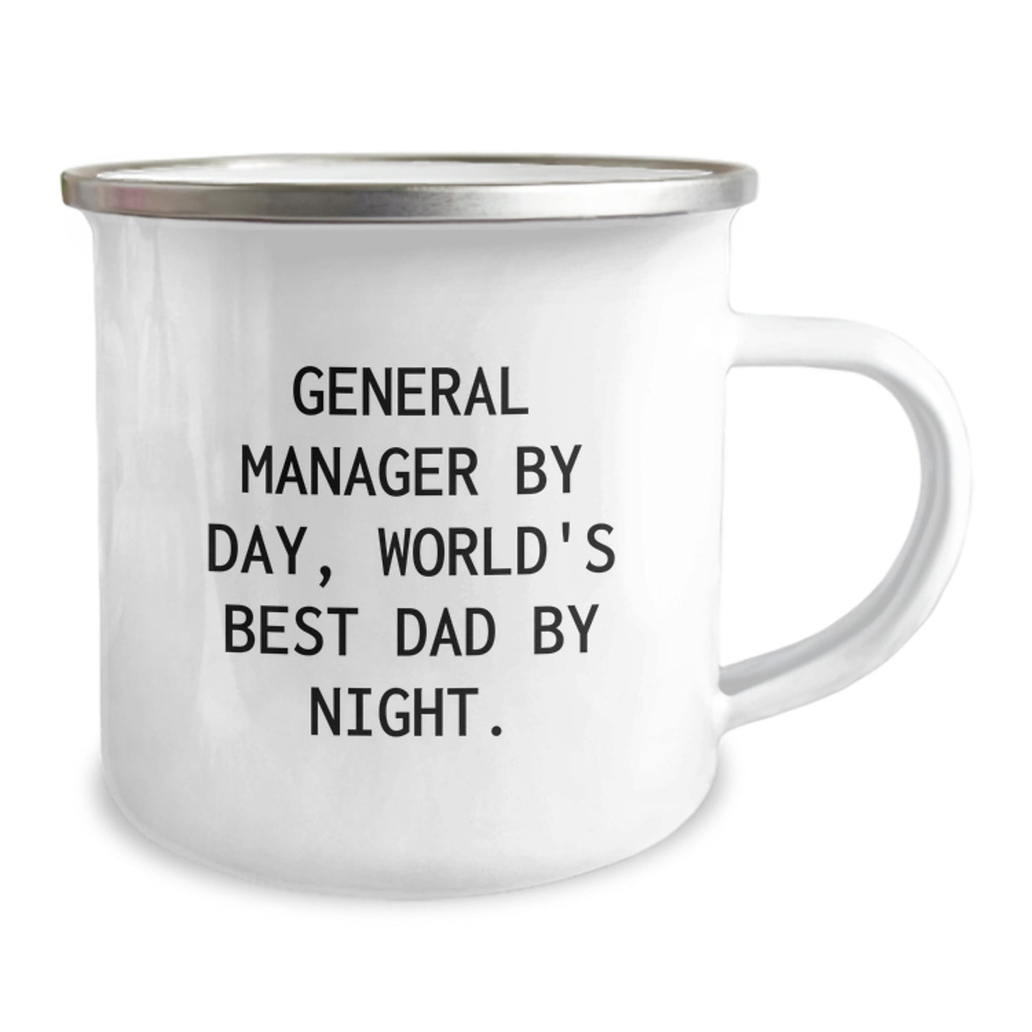 Funny General Manager Gifts for Him, 'General Manager By Day, World's Best Dad By Night' Camping Mug, Valentine's Unique Gifts from Family, Friends, or Coworkers - Image 2