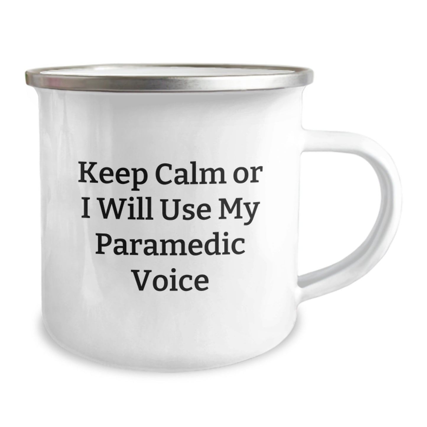 Paramedic Keepsake Camping Mug for Him Birthday Gift with Enamel Finish - Image 2