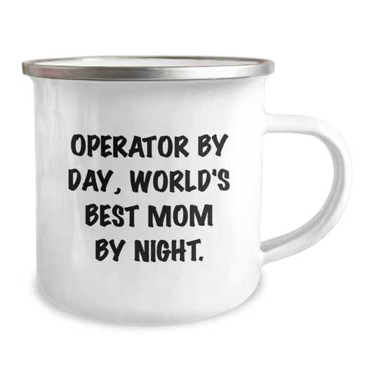 Operator Gifts for Men, Camping Mug with Inspirational Quote - 'Operator By Day, World's Best Mom By Night', Birthday Unique Gifts from Mom - Image 2