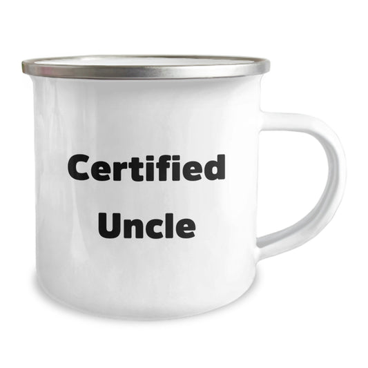 Funny Uncle Gifts, Unique Birthday Unique Gifts from Family to Uncle, 'I'm Not Lazy I'm Just on Uncle Time' Camping Mug - Image 2