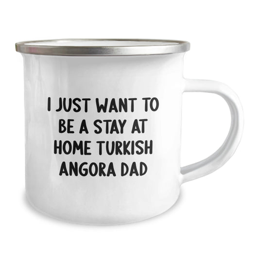 Funny Turkish Angora Cat Dad Gifts from Men to Family - Turkish Angora Cat Camping Mug, Valentine's Unique Gift for Him - Image 2