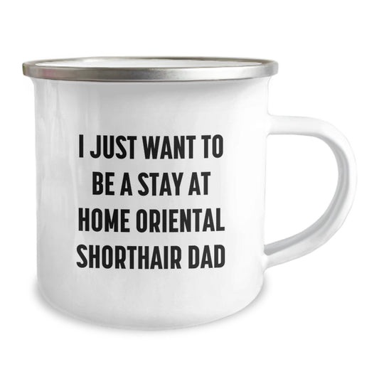 Oriental Shorthair Cat Camping Mug for Dad Gifts from Men to Oriental Shorthair Cat Lovers on Birthday Unique Presents - Image 2