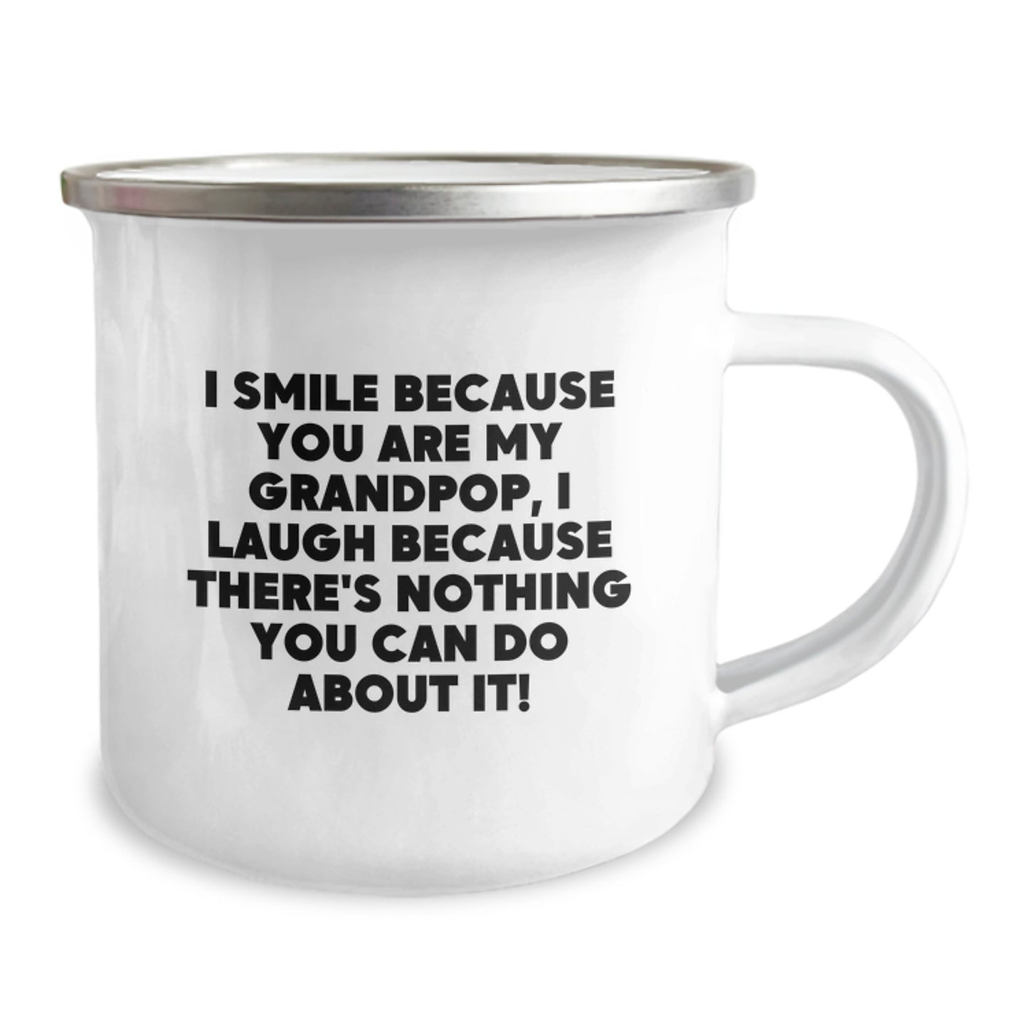 Grandpop Keepsake Camping Mug for Him Birthday Gift Smiling - Image 2