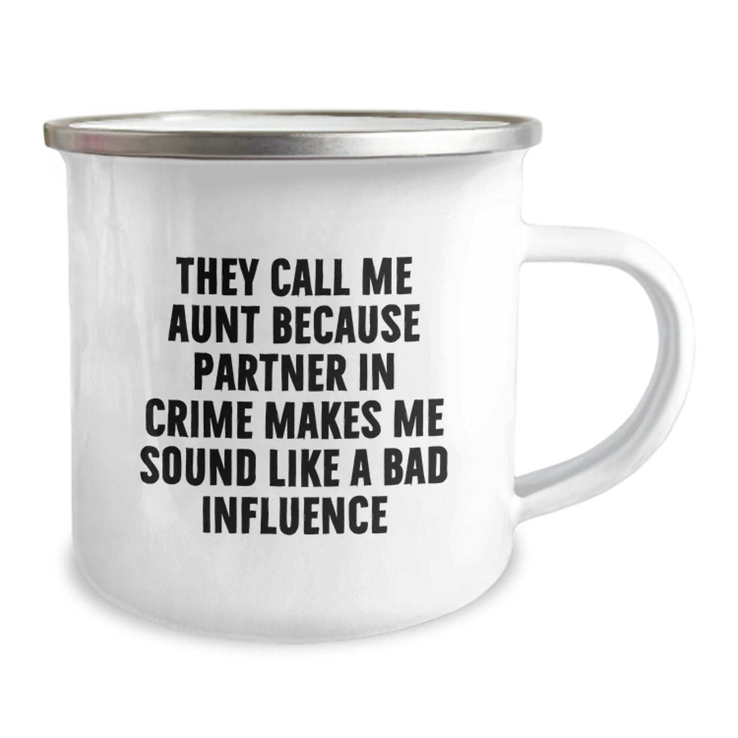 Funny Aunt Birthday Unique Gifts from Family, Partner In Crime Camping Mug, Unique Birthday Unique Gifts for Aunt - Image 2