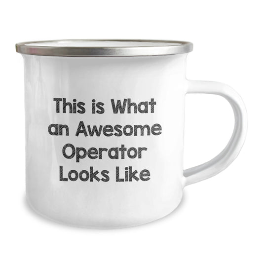 Funny Operator Gifts, Birthday Unique Operator Mugs, Camping Mug for Operator 'This Is What An Awesome Operator Looks Like' - Image 2
