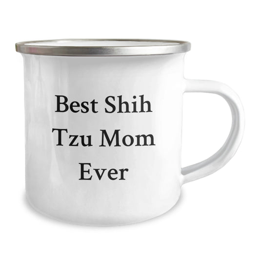 Funny Shih Tzu Dog Lovers Camping Mug Gifts from Family for Best Shih Tzu Mom Ever Birthday Unique - Image 2