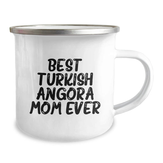 Funny Turkish Angora Cat Gifts from Family for Birthday Unique Mugs - Best Mom Ever Camping Mug - Image 2