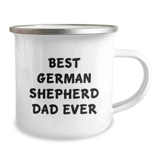 Funny German Shepherd Dad Ever Gifts from Men for German Shepherd Dog Lovers Stainless Steel Camping Mugs - Valentine's Unique - Image 2