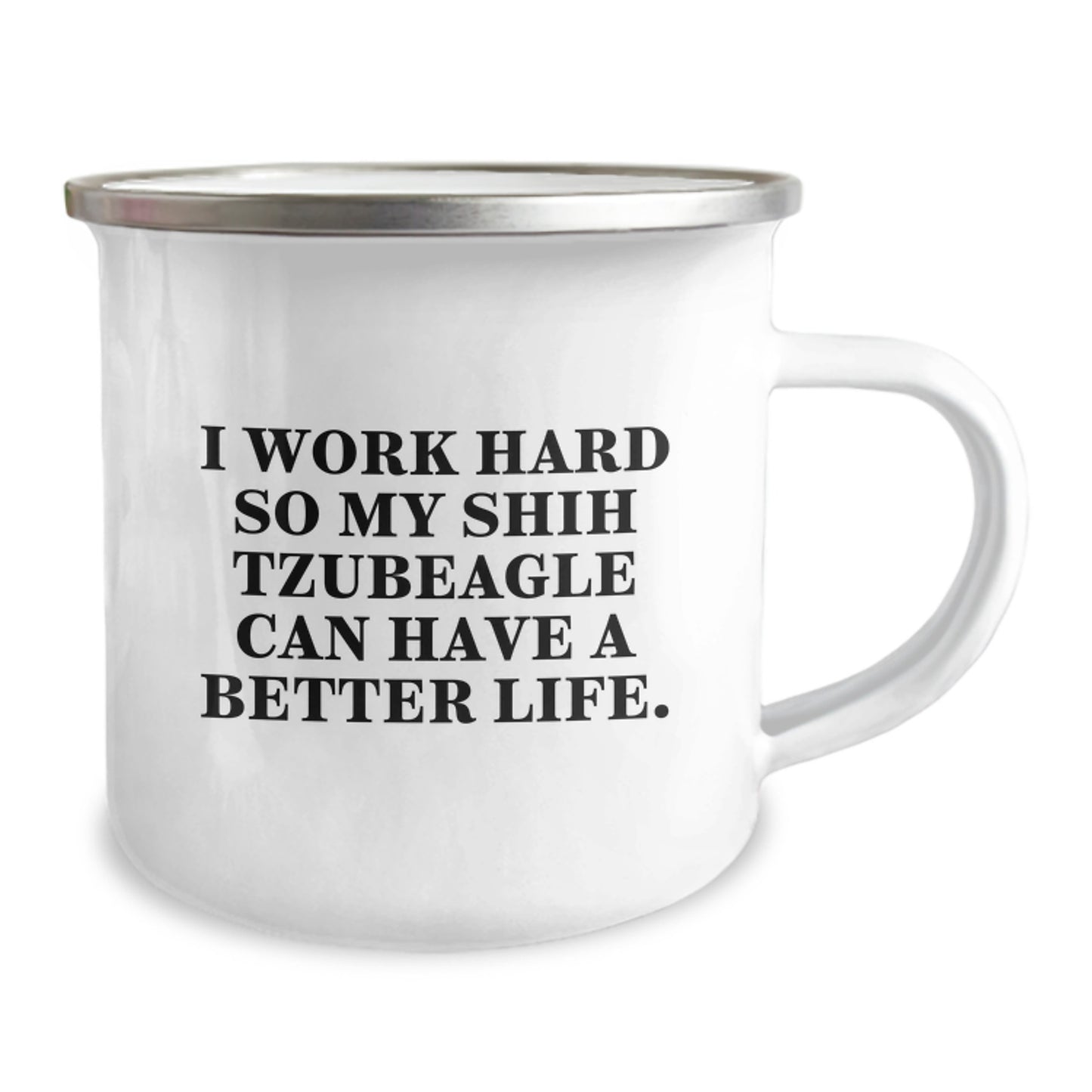 Funny Shih Tzu Dog Gifts for Men from Friends - Birthday Unique Shih Tzu Dog Lover Camping Mug, Inspirational Quote - Image 2