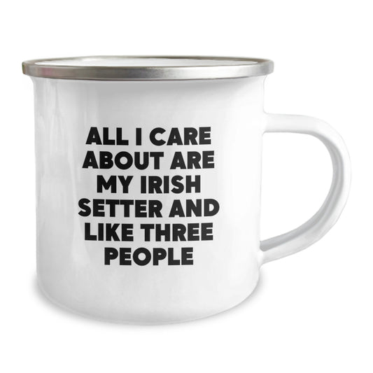 Irish Setter Dog Lover Gifts for Him, Funny Birthday Unique Gifts from Family, Men - Camping Mug - Image 2