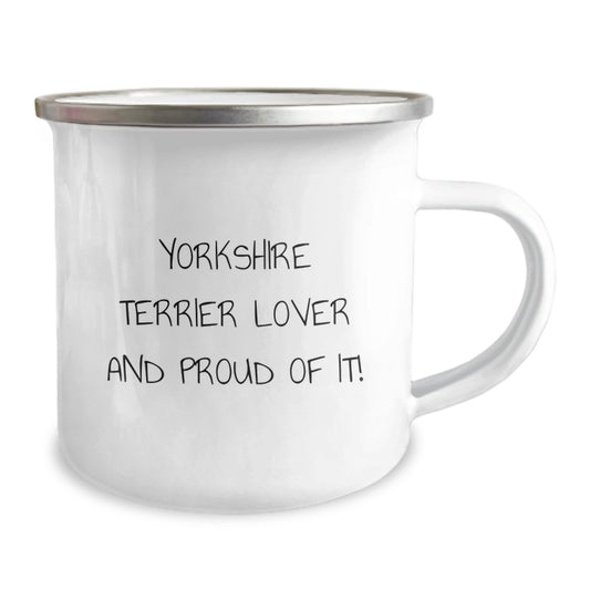 Funny Yorkshire Terrier Dog Lover Gifts from Men to Family on Valentine's Unique Camping Mug, Yorkshire Terrier Terrier Dog Gift for Men Women Friends Coworkers - Image 2
