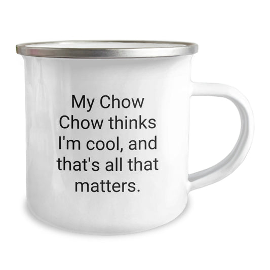 Chow Chow Dog Lover's Camping Mug, Funny Quote Gifts from Men to Friends, Birthday Unique Gifts for Chow Chow Dog Owners - Image 2