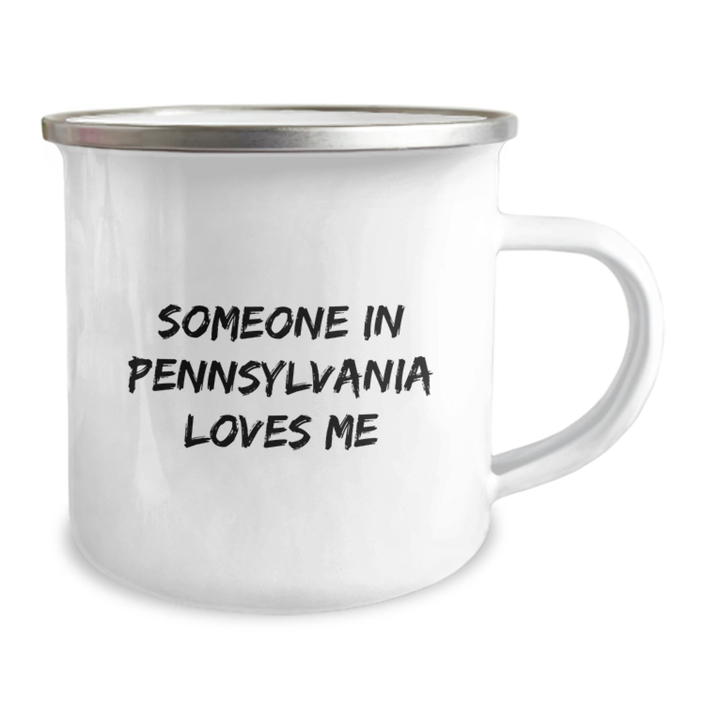 Gifts from Friends for You in Pennsylvania - Funny 'Someone In Pennsylvania Loves Me' Camping Mug for Valentine's - Image 2