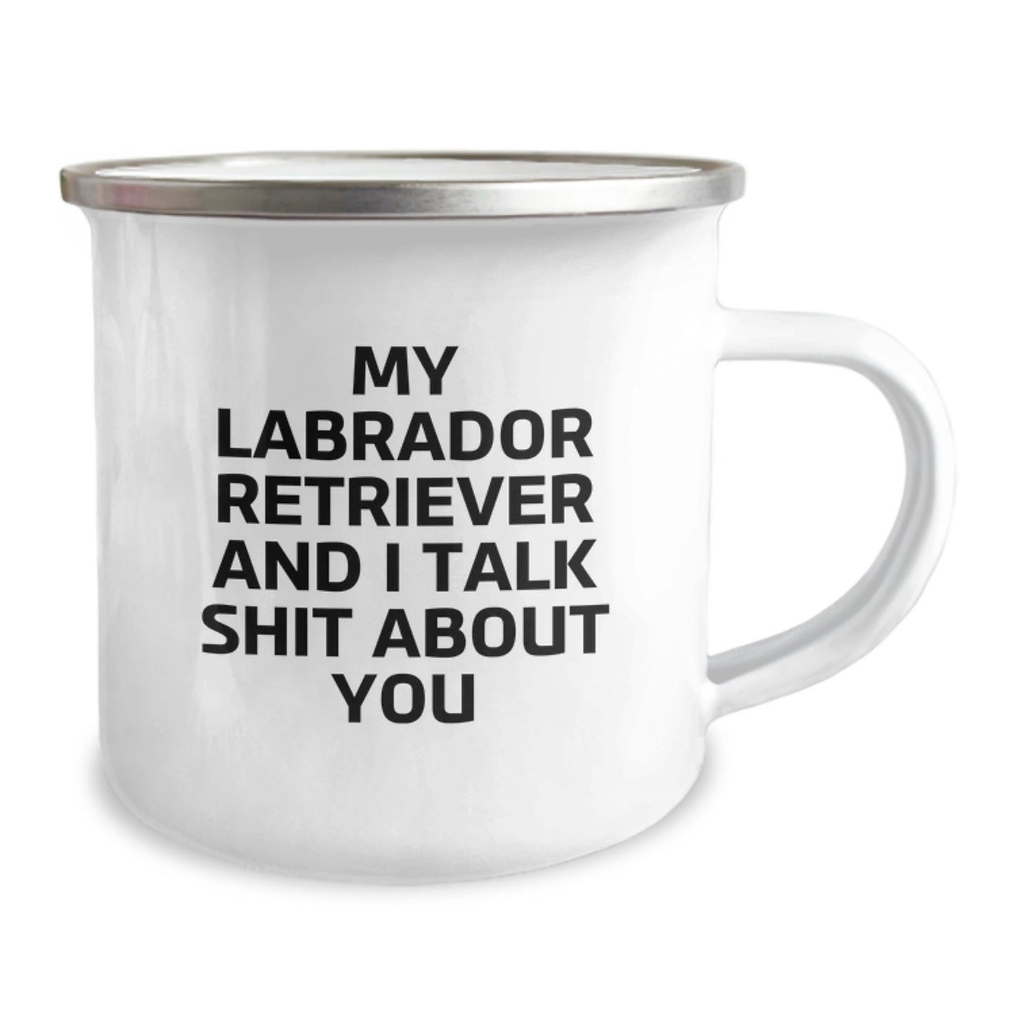 Funny Labrador Retriever Dog Gifts for Mom - Camping Mug - My Labrador Retriever And I Talk Shit About You - Gifts from Family - Image 2
