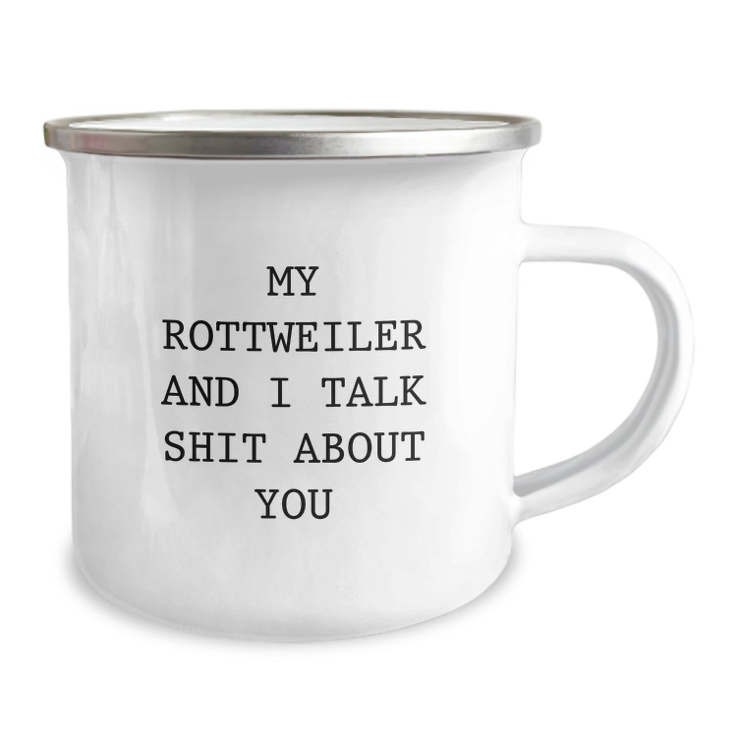 Rottweiler Dog Lover's Funny Camping Mug for Graduation Unique Gifts from Friends to Rottweiler Dog Owners - Image 2