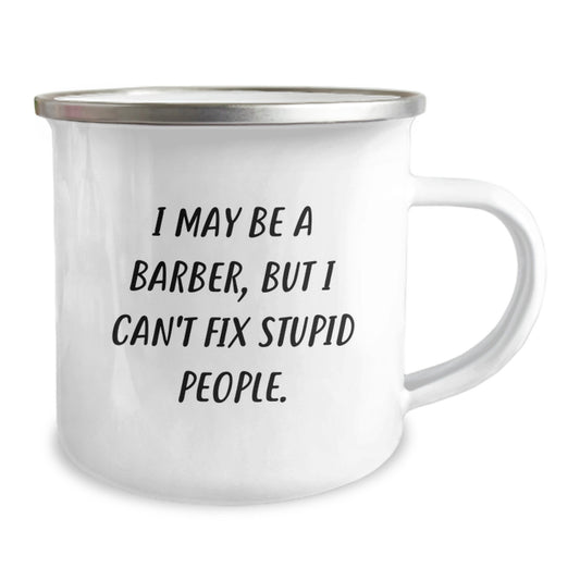Barber Camping Mug for Coworkers Idea Birthday Gift Quirky Quote - Image 2