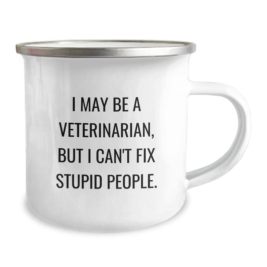 Funny Veterinary Gifts from Friends to Family, Unique Mother's Day Unique Gifts for Veterinarian Women, Stainless Steel Camping Mug with Quote - Image 2
