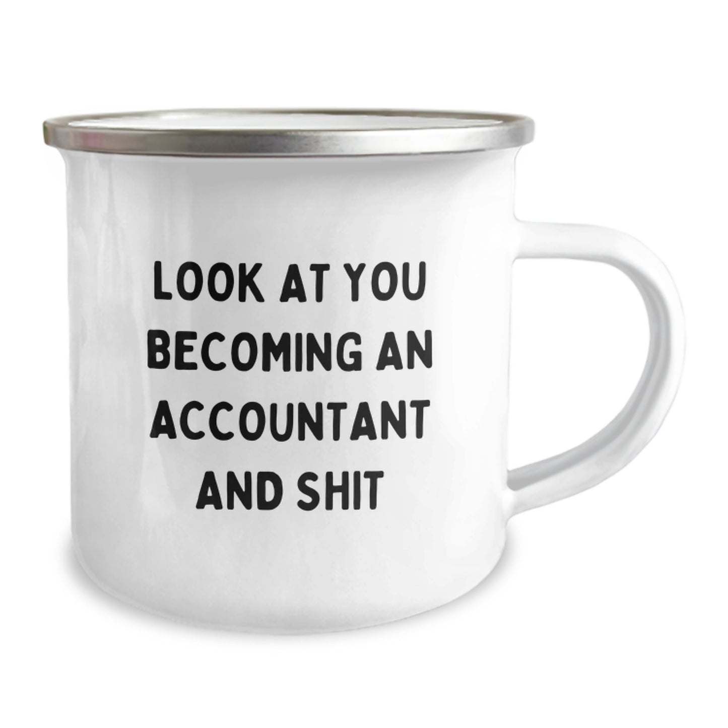 Birthday Gift for Her Accountant Camping Mug Present with Bold Quote - Image 2
