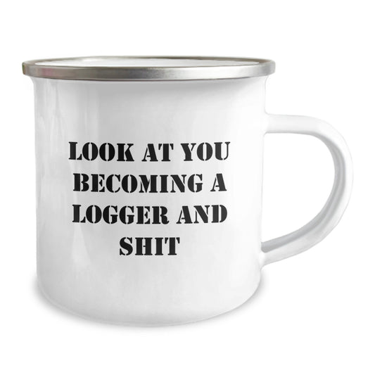 Logger Keepsake Camping Mug for Him Graduation Gift With Bold Quote - Image 2