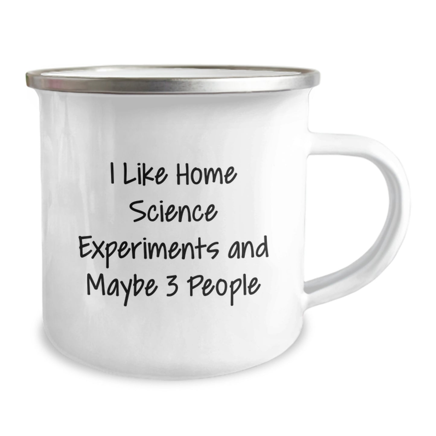 Home Science Experiments Enthusiast Gifts for Friends - Funny Quote Birthday Camping Mug, 12 oz Stainless Steel with Enamel Finish - Image 2