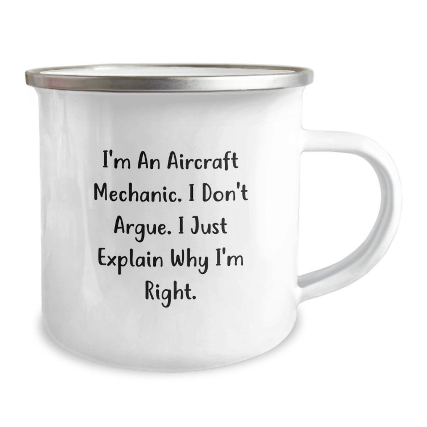 Witty Aircraft Mechanic Camping Mug Novelty for Friends Birthday Gift - Image 2