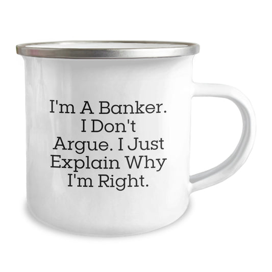 Funny Banker Gifts from Friends - Birthday Unique Gifts for Banker Men - Camping Mug for Banker Enthusiasts - Image 2