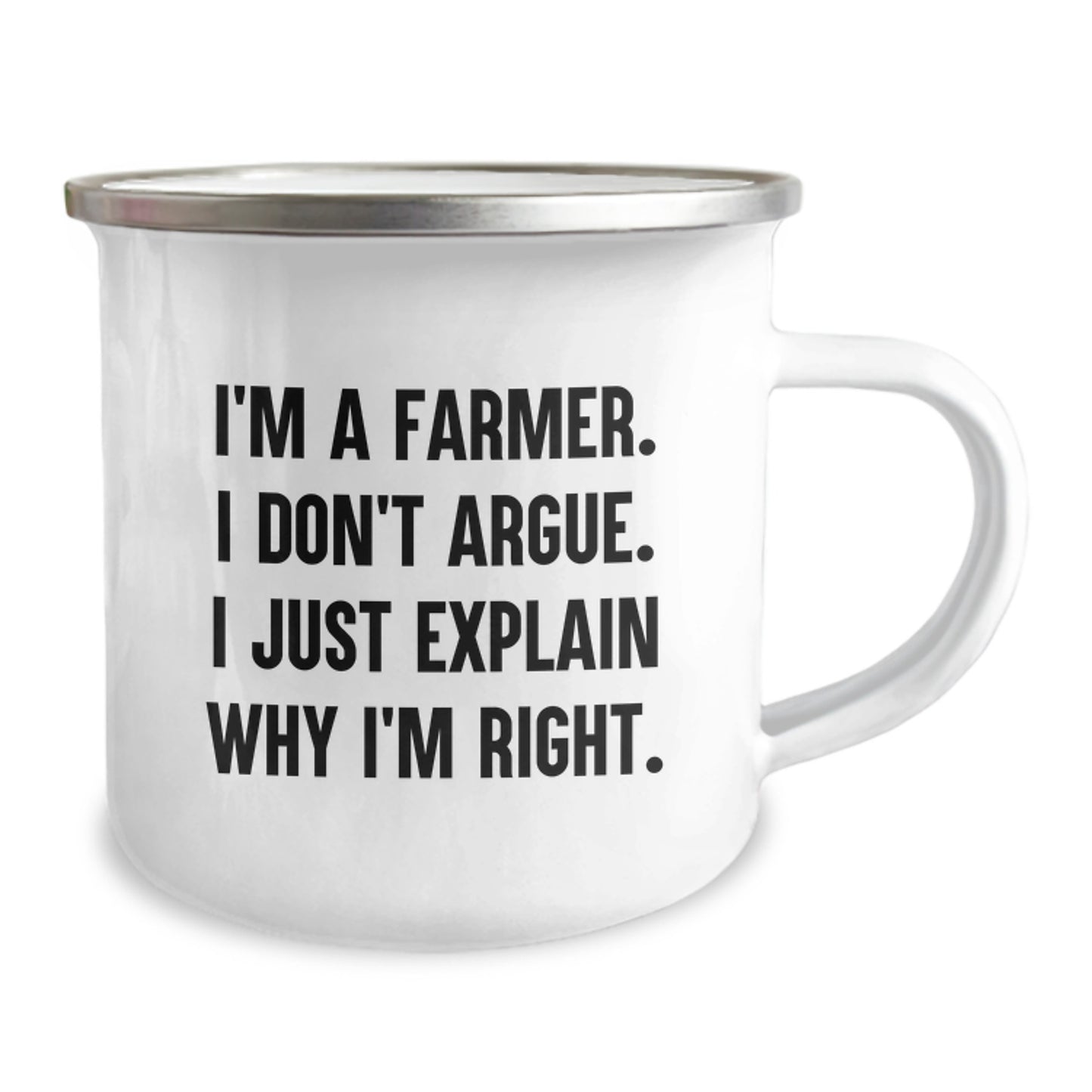For Him Keepsake Birthday Gift Camping Mug – I'm A Farmer. I Don't - Image 2