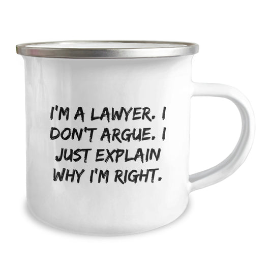 Funny Lawyer Gifts - Graduation Unique Gifts for Lawyer Men from Friends - I'm A Lawyer Mug, 12 oz Camping Mug - Image 2