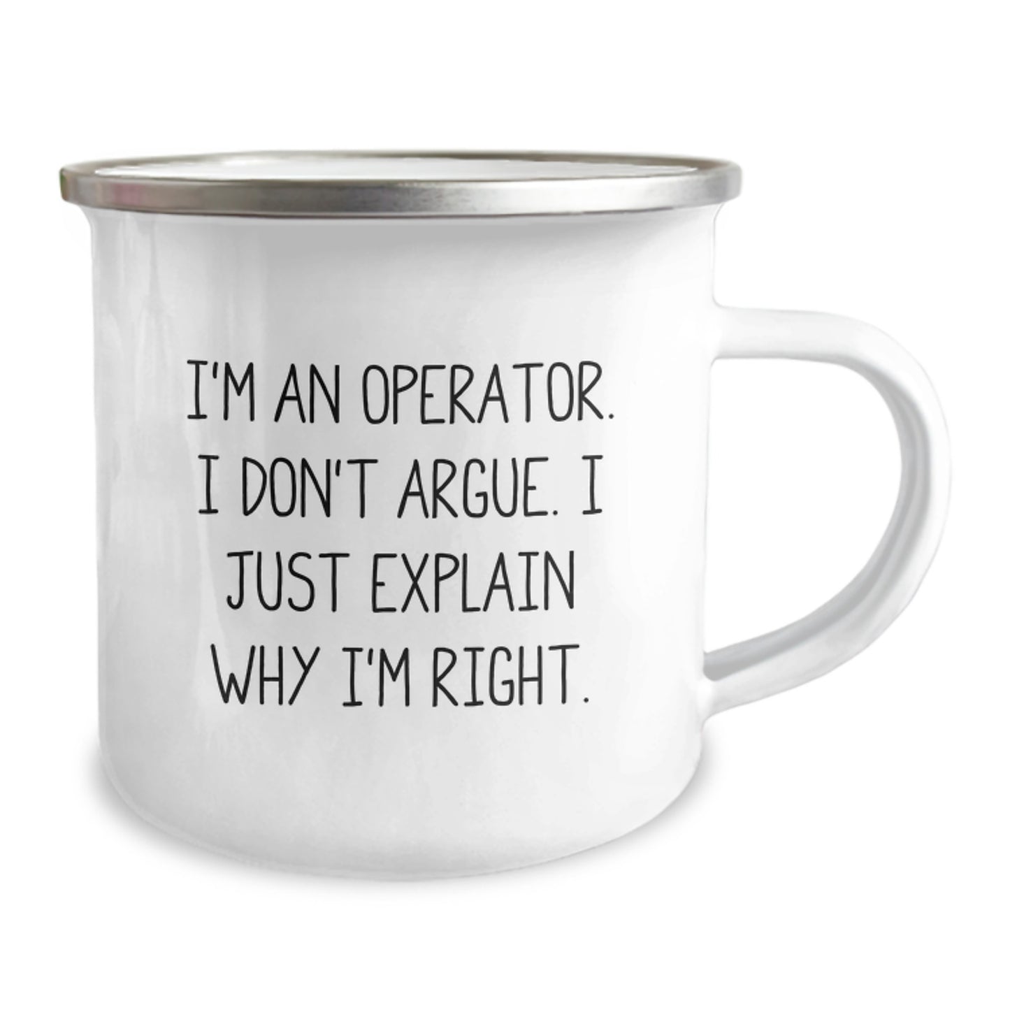Operator Keepsake Camping Mug for Him Birthday Gift 12oz Stainless Steel - Image 2