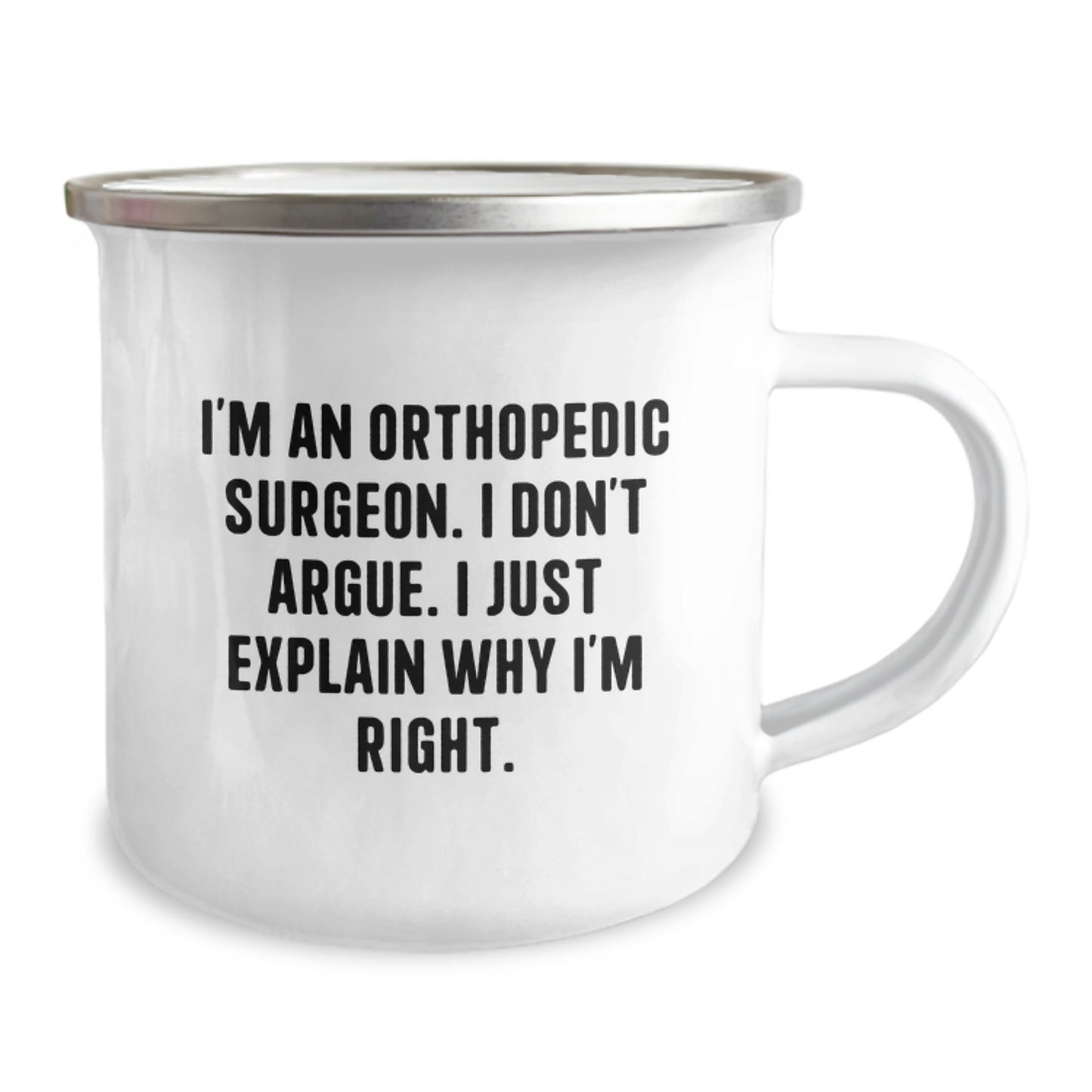 Orthopedic Surgeon Keepsake Camping Mug for Him Birthday Gift Stainless - Image 2