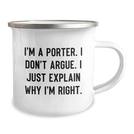 Unique Gifts from Men to Porter for Valentine's - Funny Camping Mug - Image 2