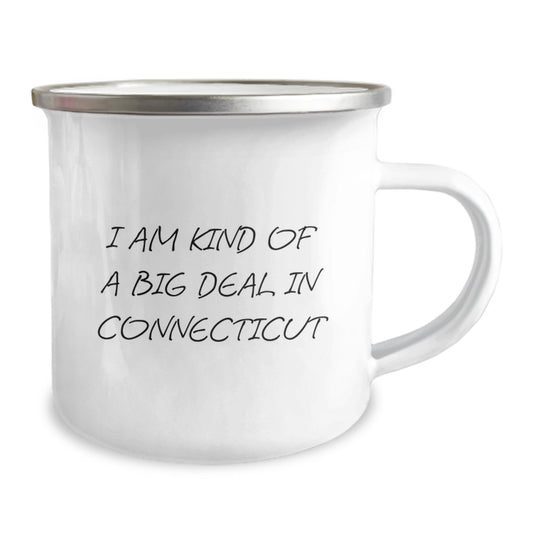 Funny Connecticut Gifts from Friends for Mom on Mother's Day - Camping Mug with 'I Am Kind Of A Prime Selection In Connecticut' Quote - Image 2