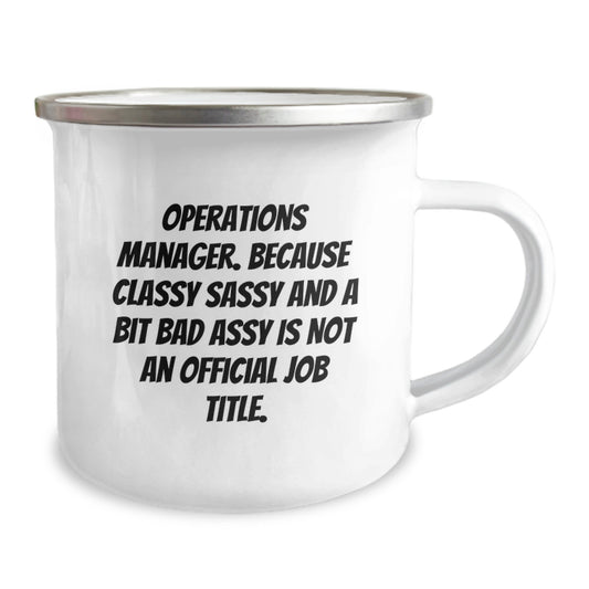 Funny Operations Manager Gifts from Friends - Valentine's Unique Gifts for Operations Manager - Stainless Steel Camping Mug - Image 2