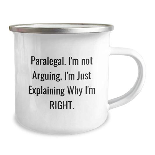 Funny Paralegal Gifts from Friends, Birthday Unique Presents for Paralegal Coworkers, Camping Mug for Paralegal Enthusiasts - Image 2