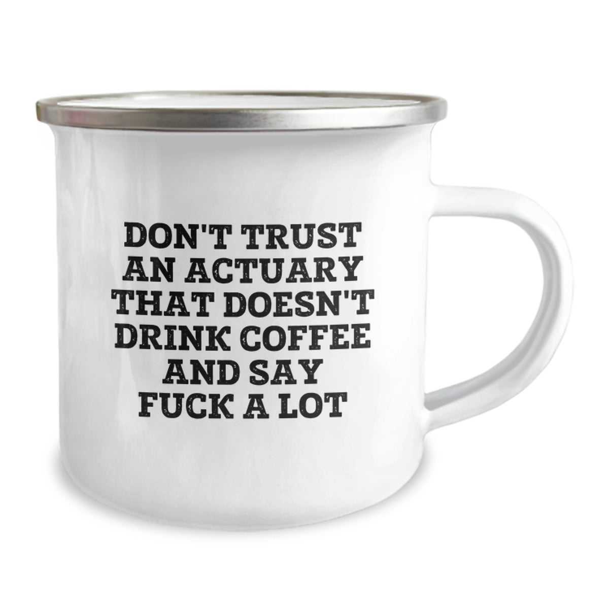Witty Actuary Camping Mug for Friends Birthday Gift - Image 2