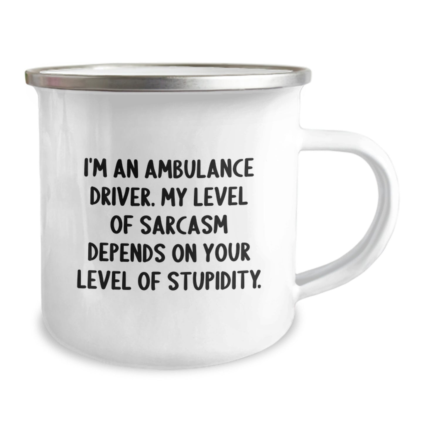 Funny Ambulance Driver Gifts from Men for Ambulance Driver Husband Graduation Unique Gifts, Ambulance Driver Camping Mug, Sarcasm Level Gift for Ambulance Driver Men - Image 2